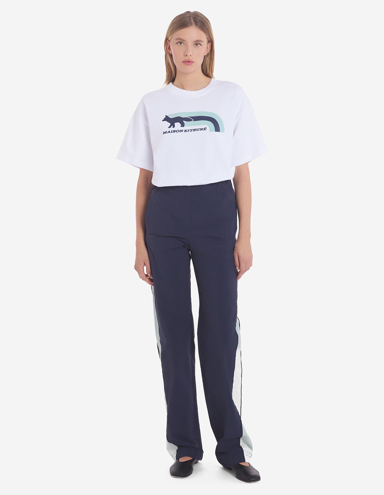 MAISON KITSUNÉ FLASH FOX-PRINT COTTON T-SHIRT