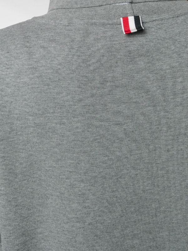 Thom Browne Four-stripe High-neck Sweater In Gray