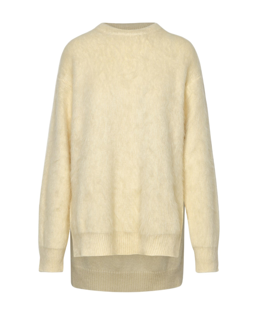 Jil Sander Ivory Alpaca Blend Sweater In Nude