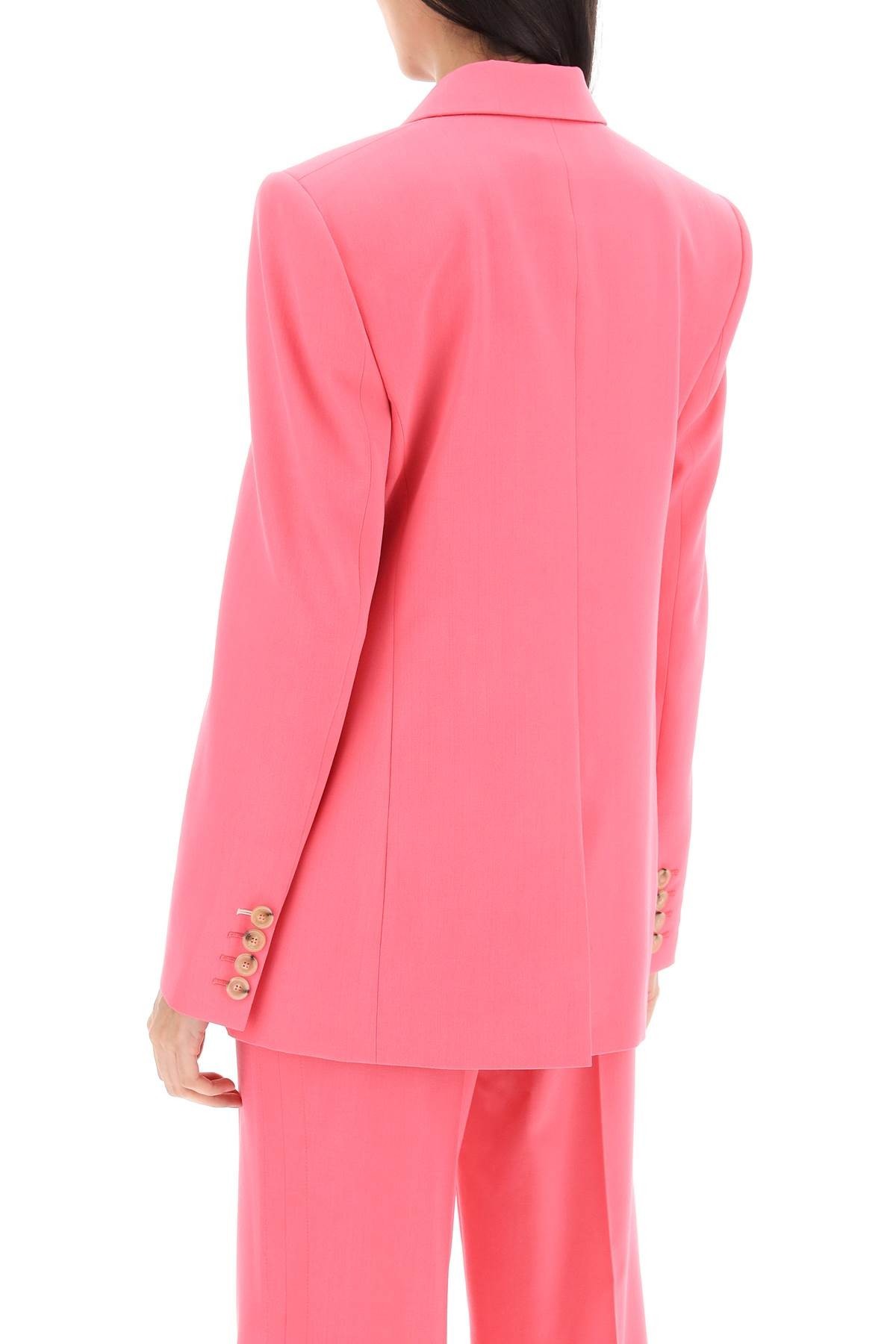 Stella Mccartney Single-breasted Wool Blazer In Pink
