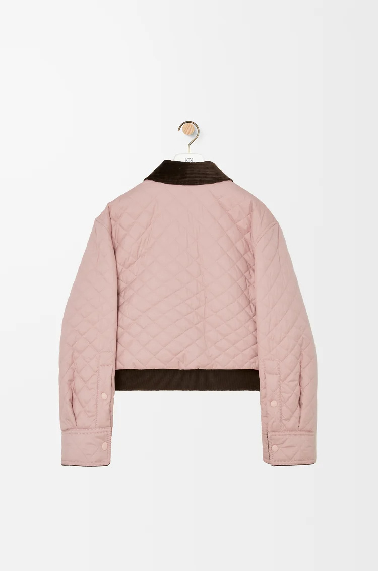 Loewe Short Jacket In Technical Fabric In Pink