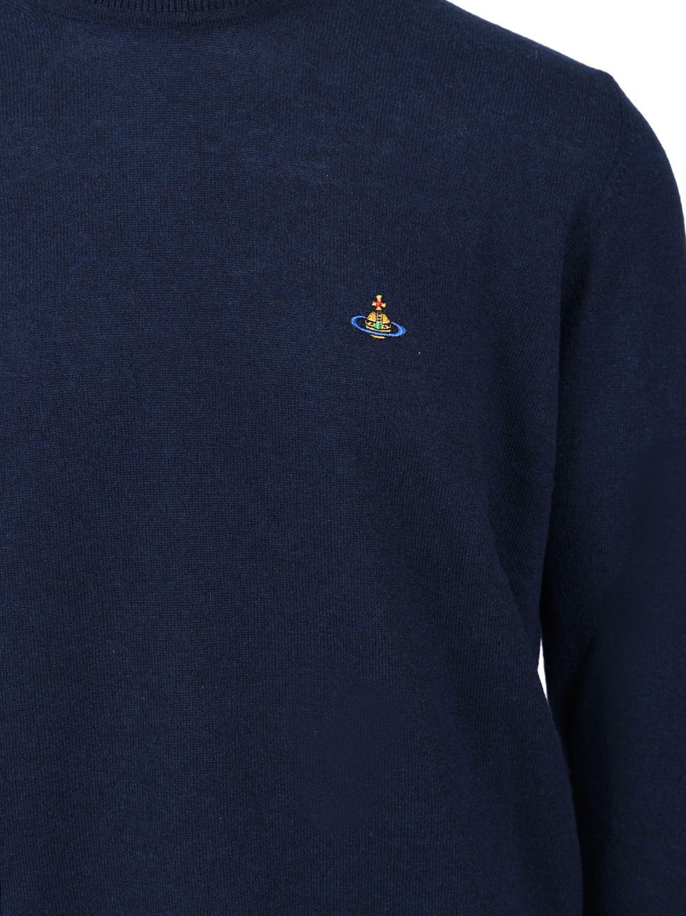 Vivienne Westwood Orb Embroidered Crewneck Jumper In Blue