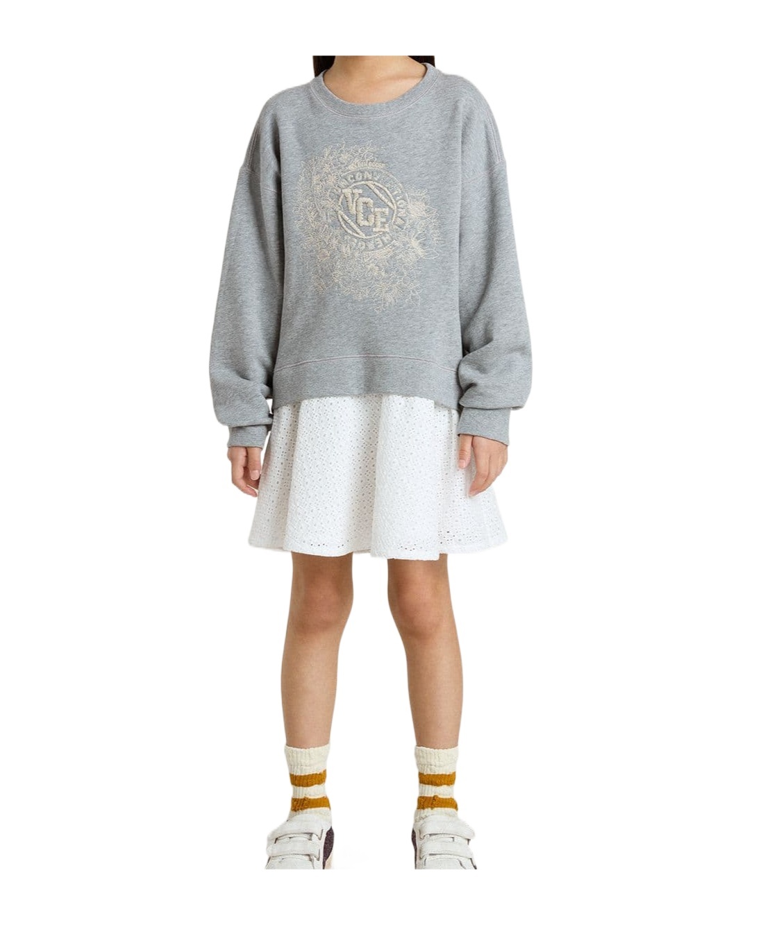 Golden Goose Long-sleeved Dress In Gray