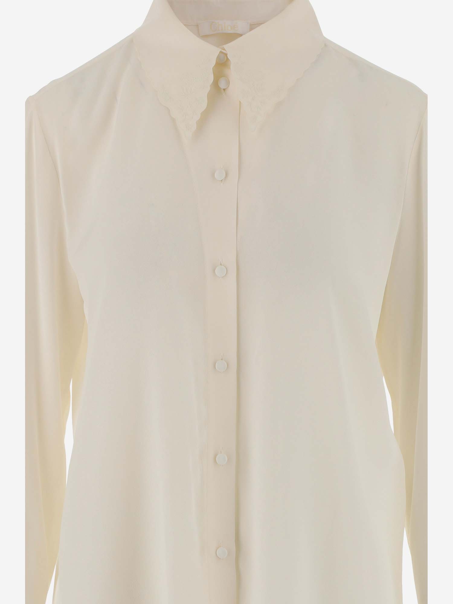 Chloé Button Up A Shirt In Nude