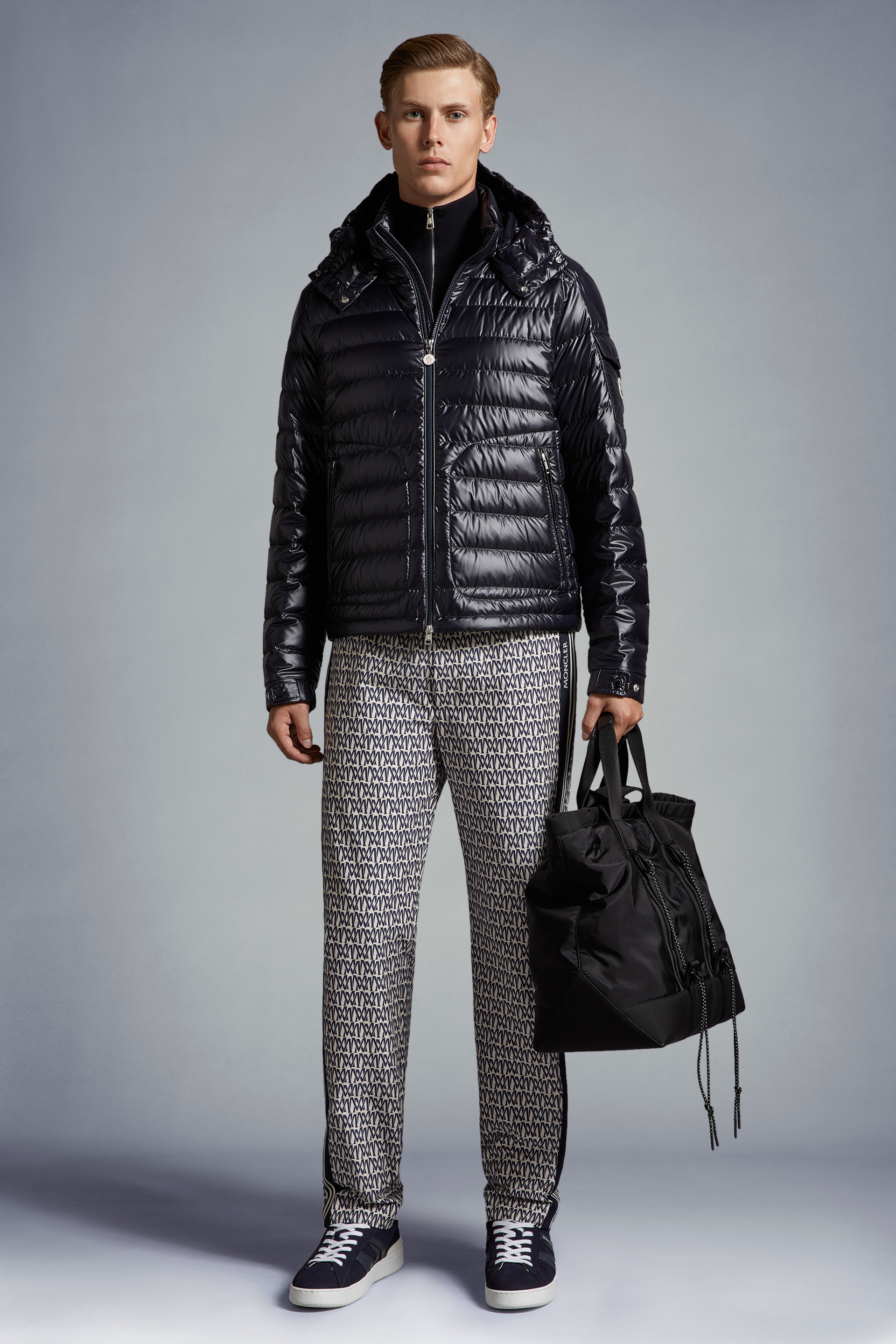 Moncler Down Lauros Puffer Jacket In Blue