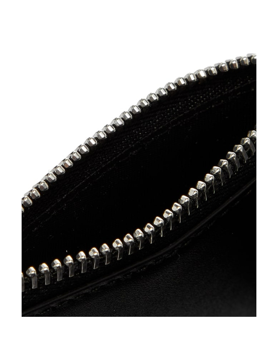 Maison Margiela Signature Stitch Zip Wallet In Black