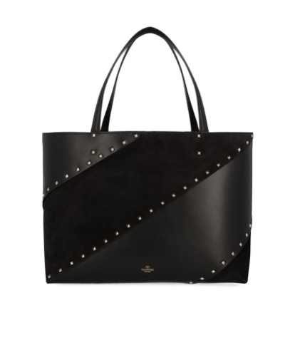 Valentino Garavani Rockstud Tote Bag In Black