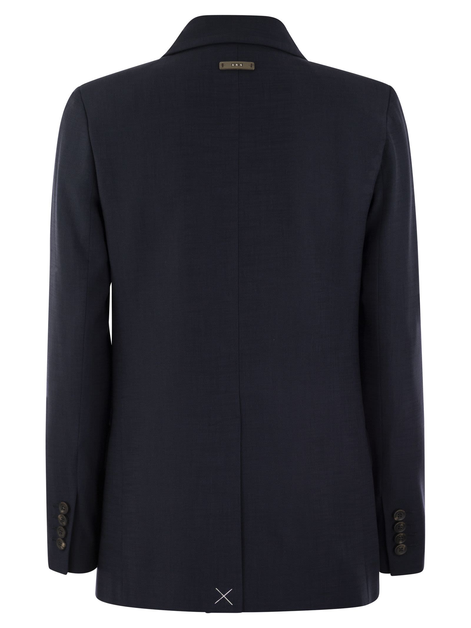 Peserico Woman Blazer Midnight Blue Size 12 Polyester In Blue