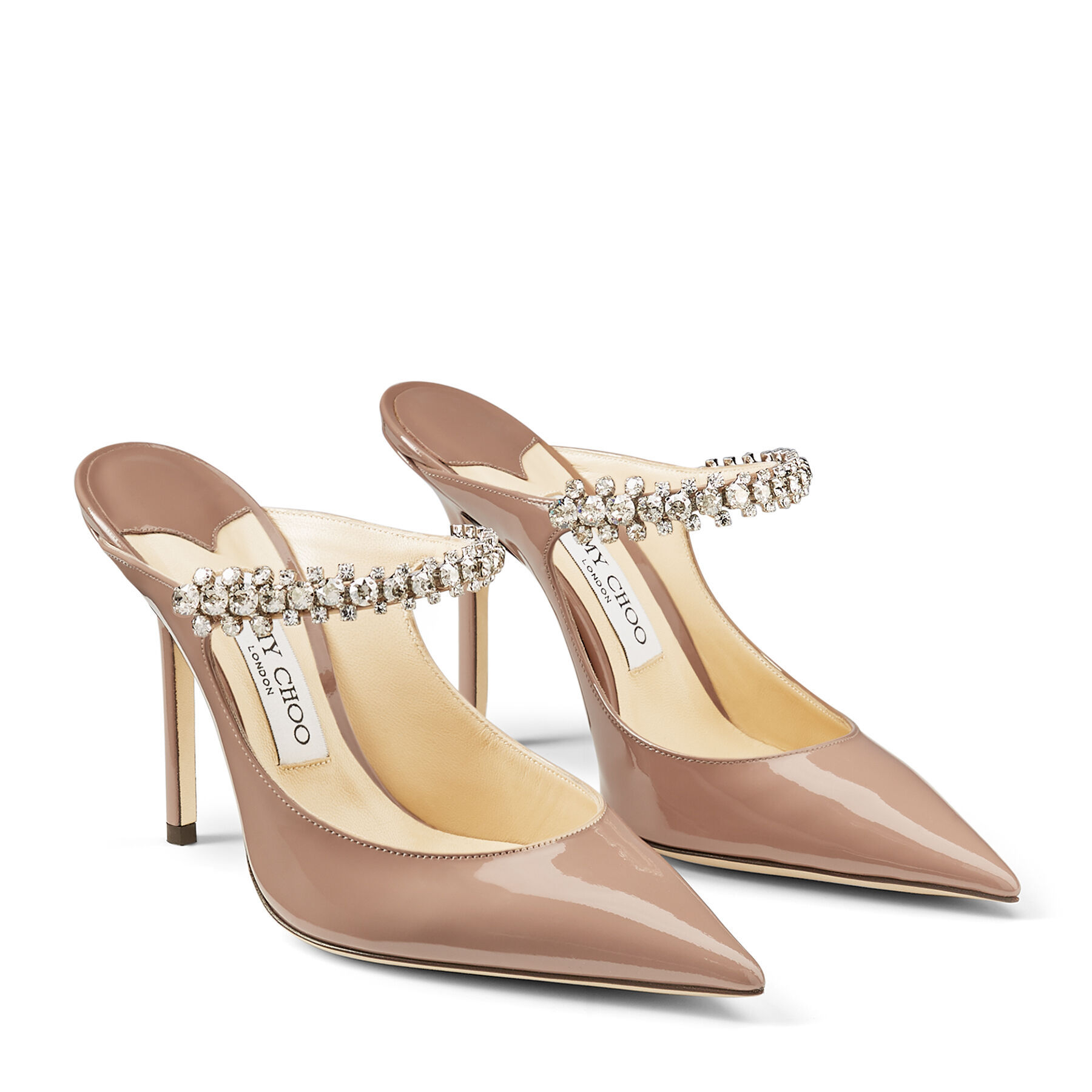 Jimmy Choo Bing 100 Mule Heel In Brown