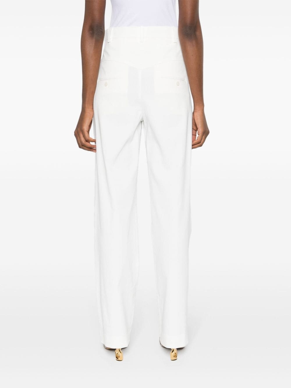 Shop Isabel Marant Staya Wide-legged Casual Pants In White