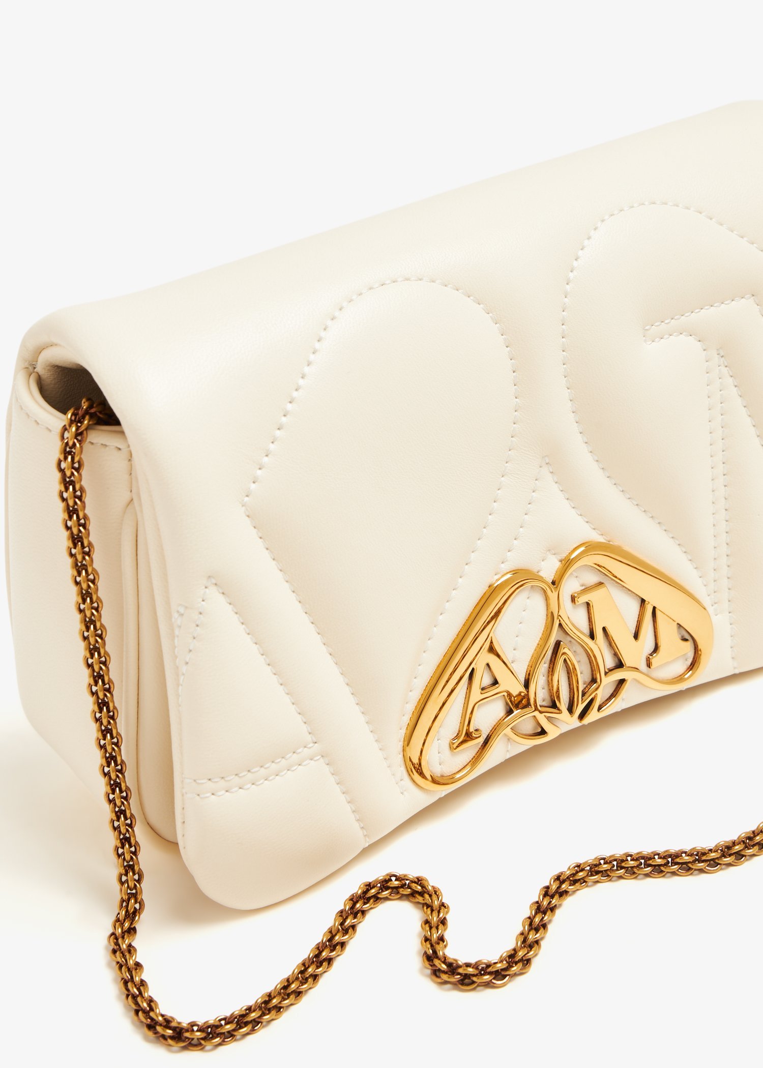 Alexander Mcqueen The Seal Crossbody Bag In White