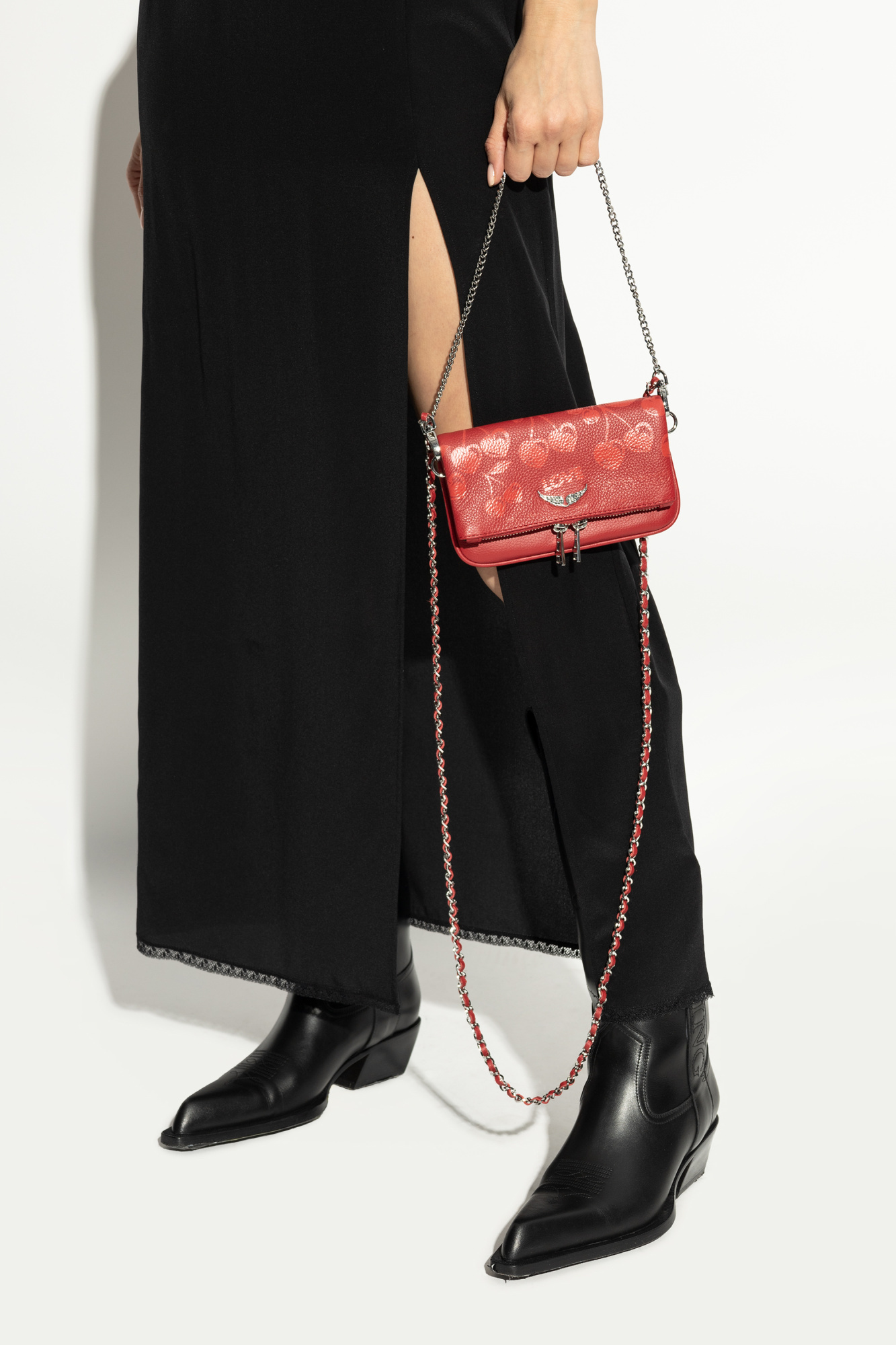 Zadig & Voltaire Mini Rock Clutch Bag In Red