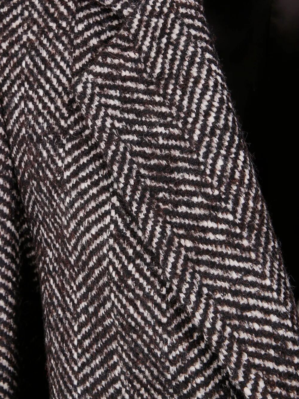 Tagliatore Amanda Herringbone-pattern Coat In Gray