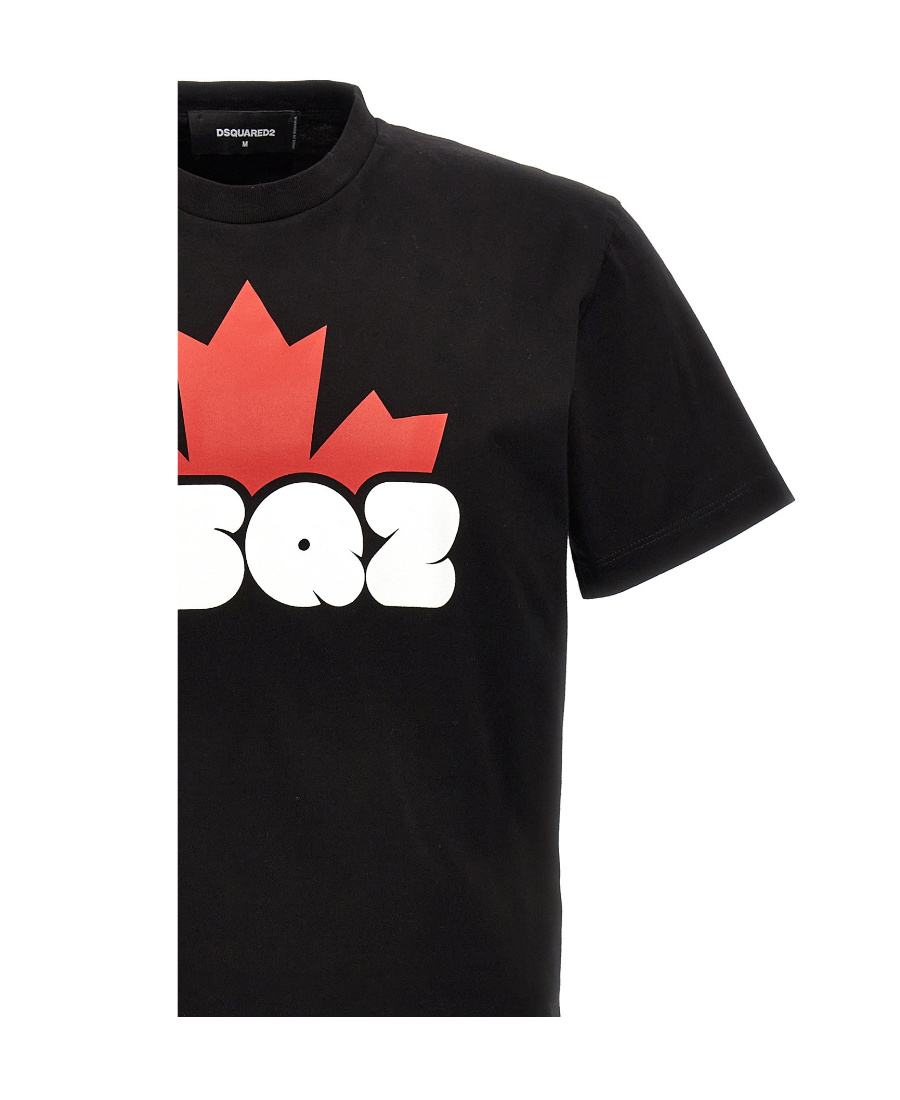 Dsquared2 Logo-print Cotton T-shirt In Black