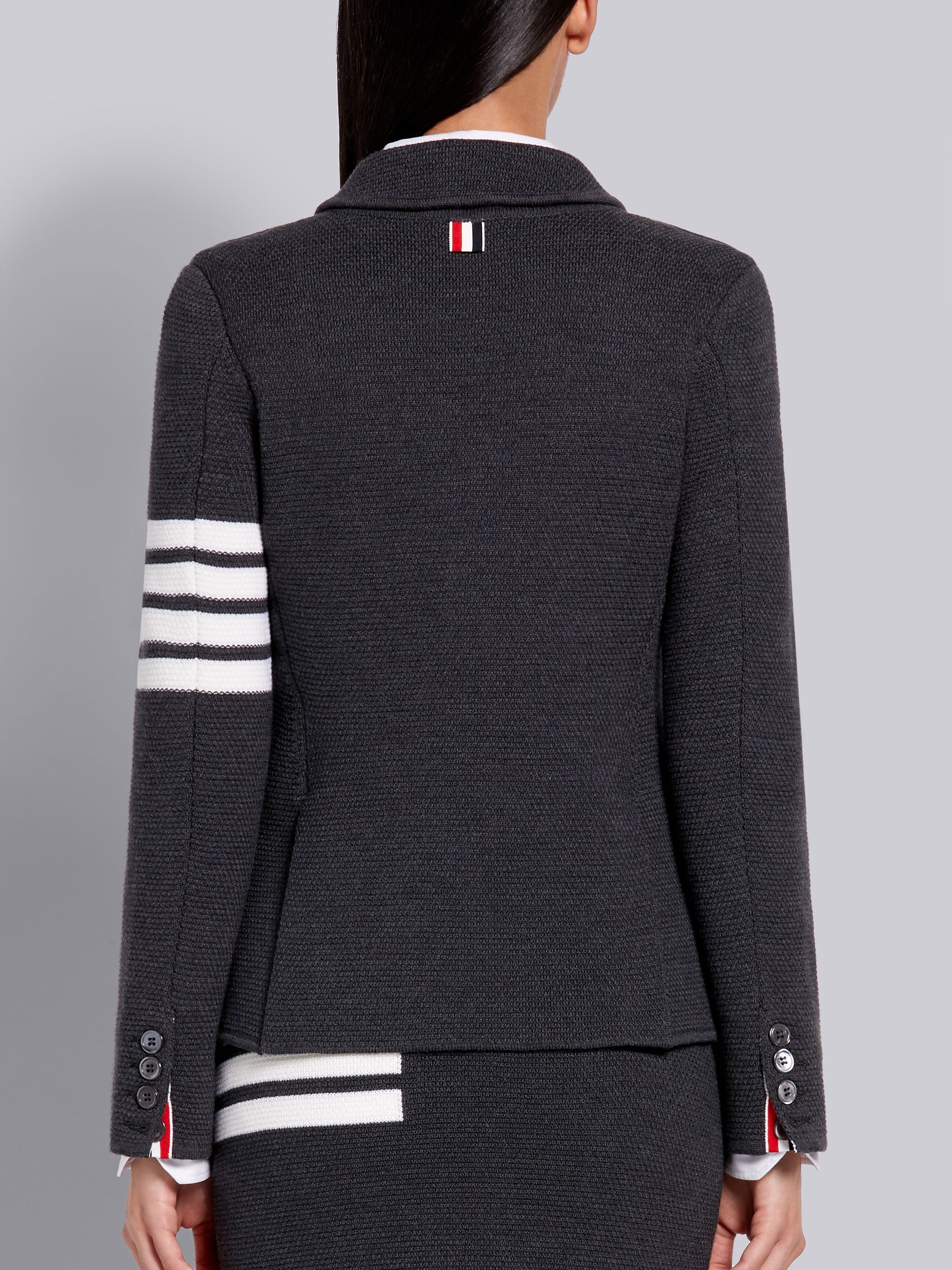 Thom Browne 4-bar Merino Jacket In Black
