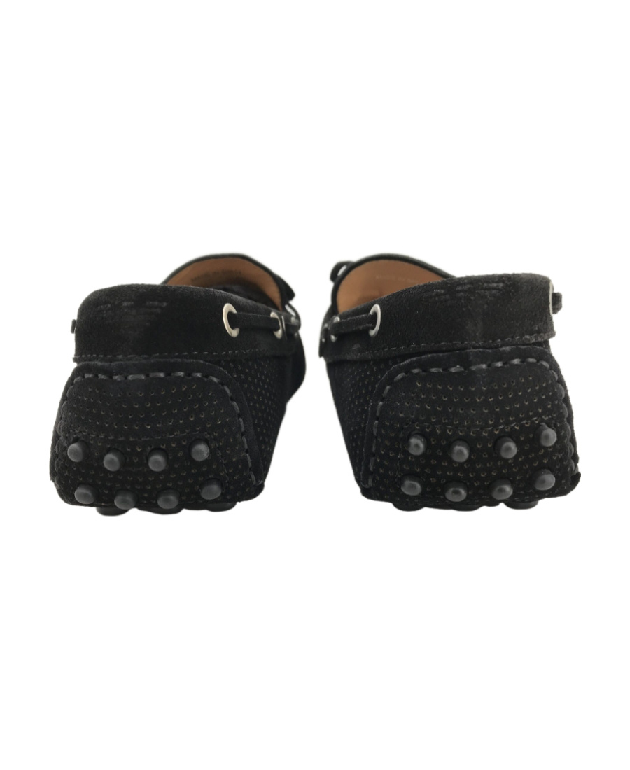 Emporio Armani Logo Business Casual Shoes In Black