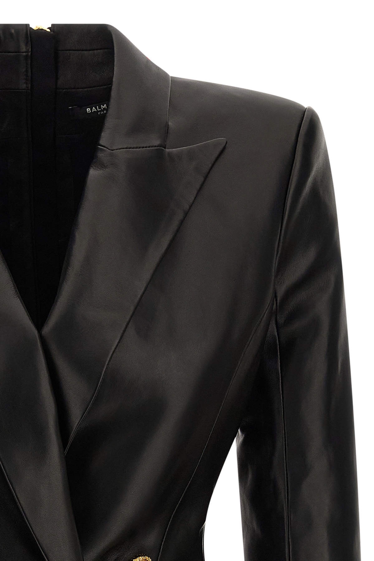 Balmain Tailored Double-breasted Blazer Style Dress In Black