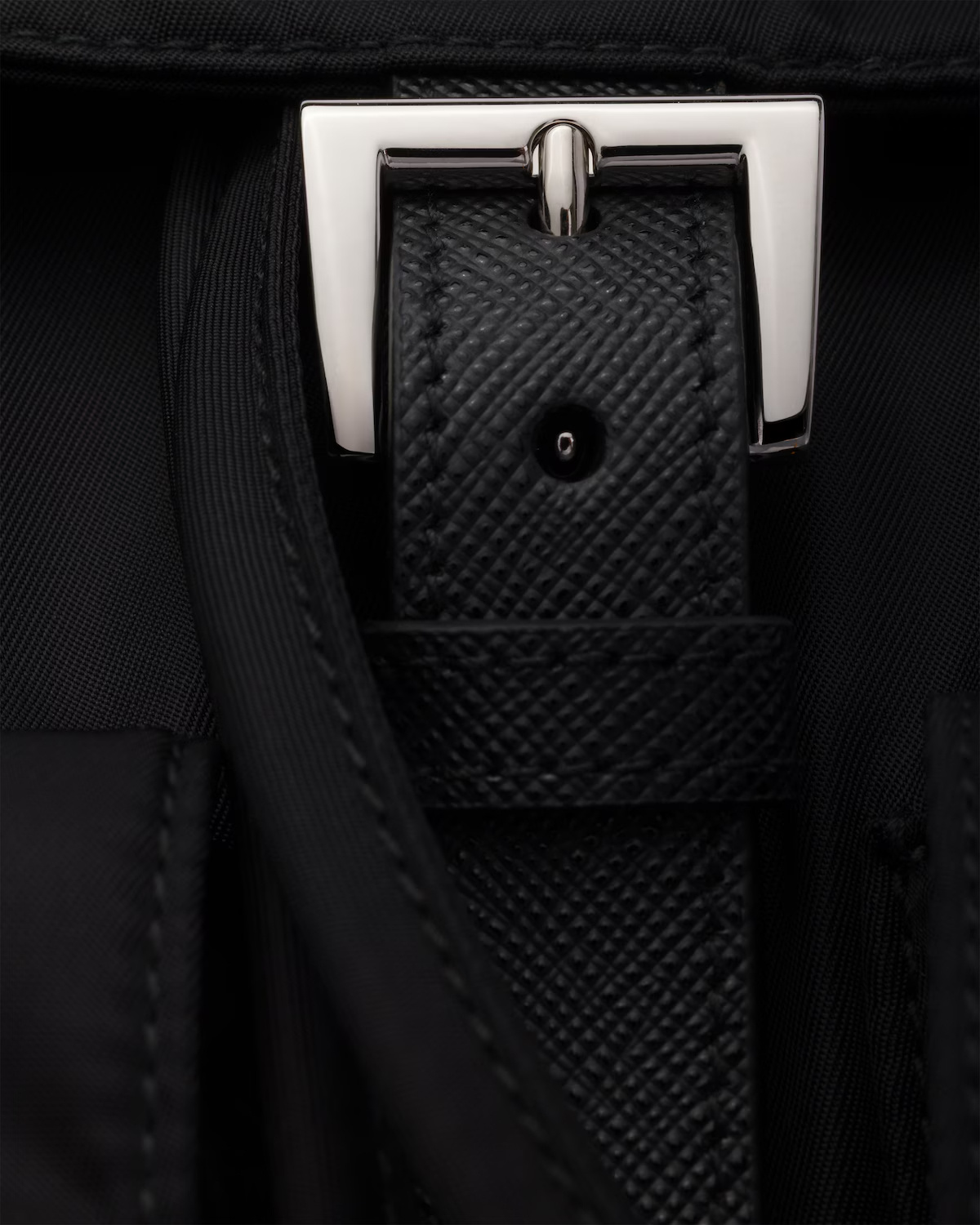 Prada Medium Re-nylon Backpack In Black