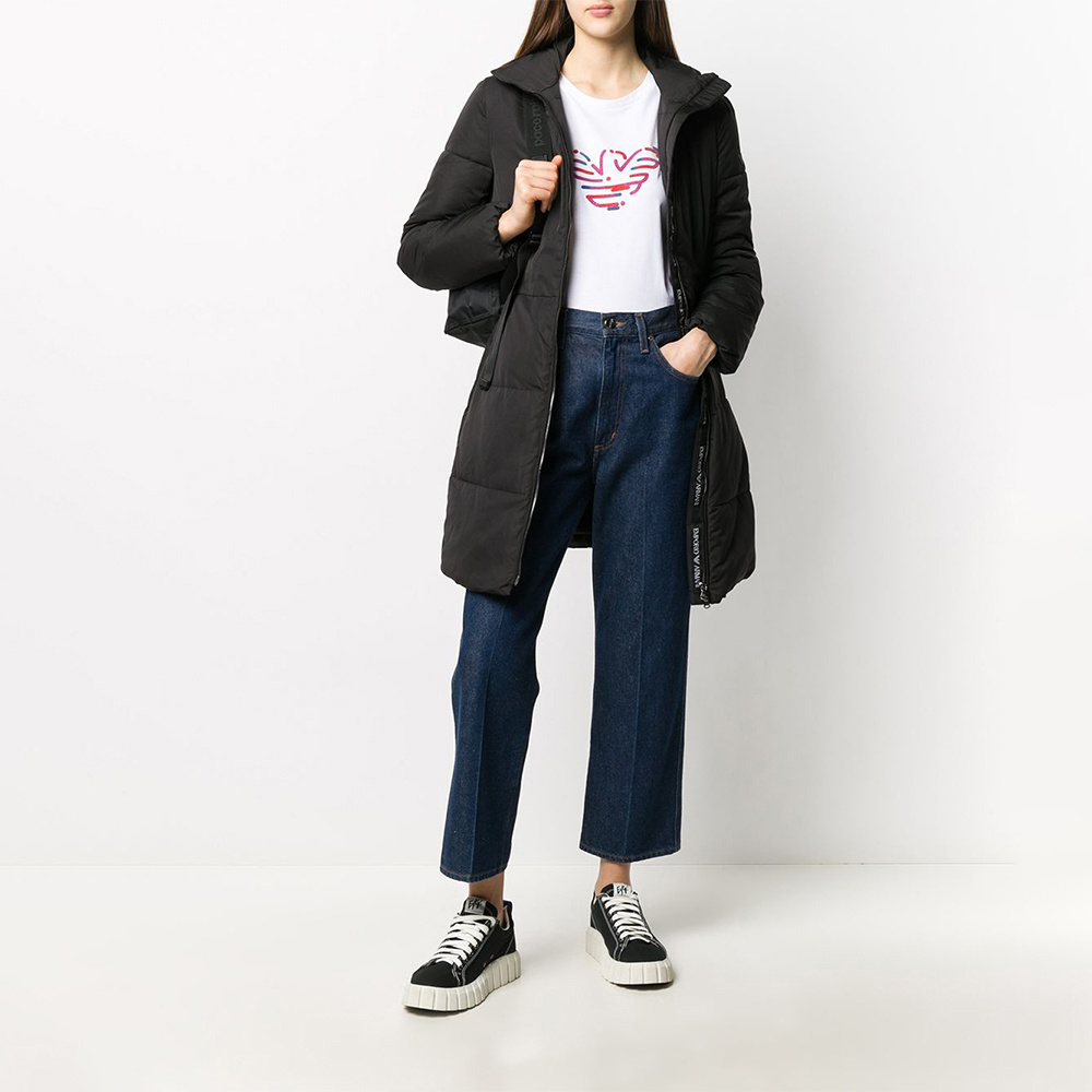 EMPORIO ARMANI PADDED BELTED COAT