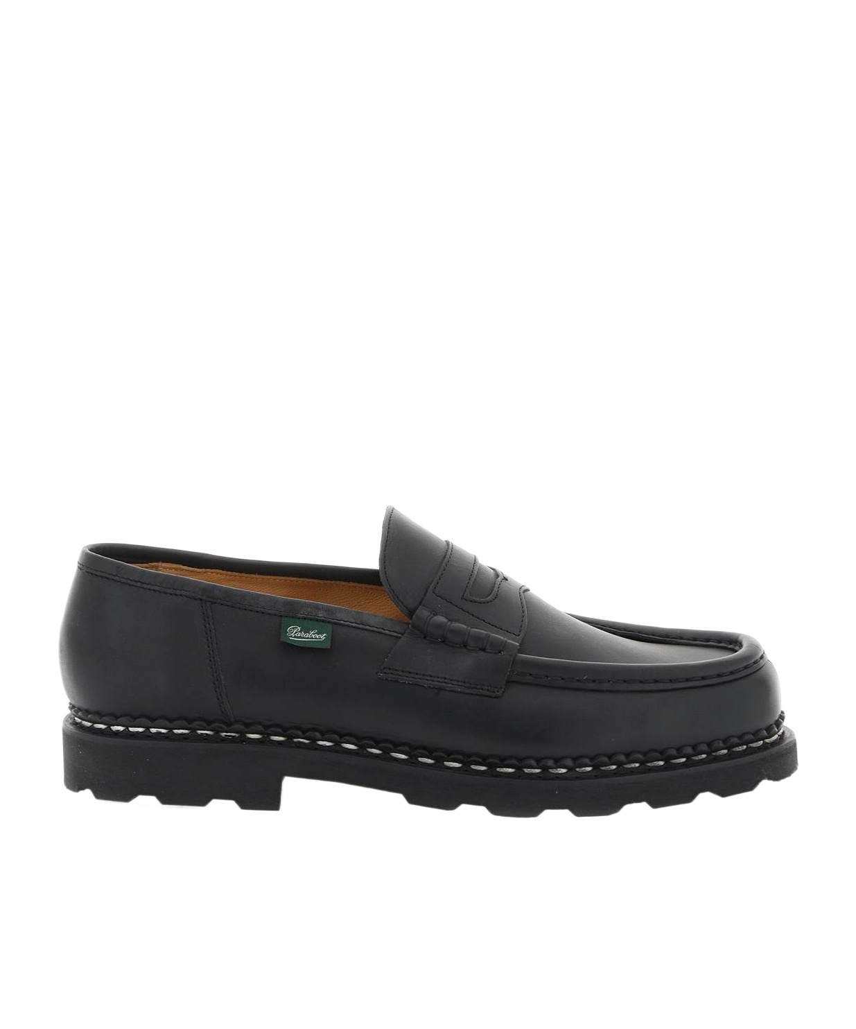 Paraboot Round Head Loafer Shoes In Black