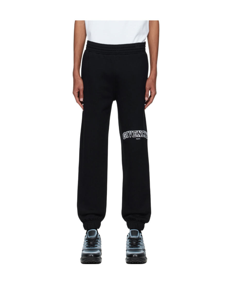 Givenchy Logo-embroidered Tapered Sweatpants In Black