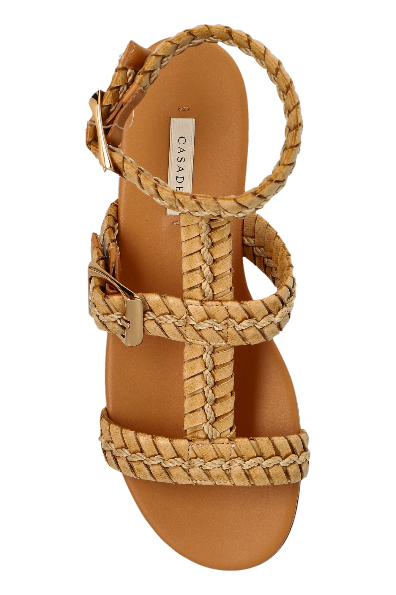 Casadei Braided-strap Flat Sandals In Brown