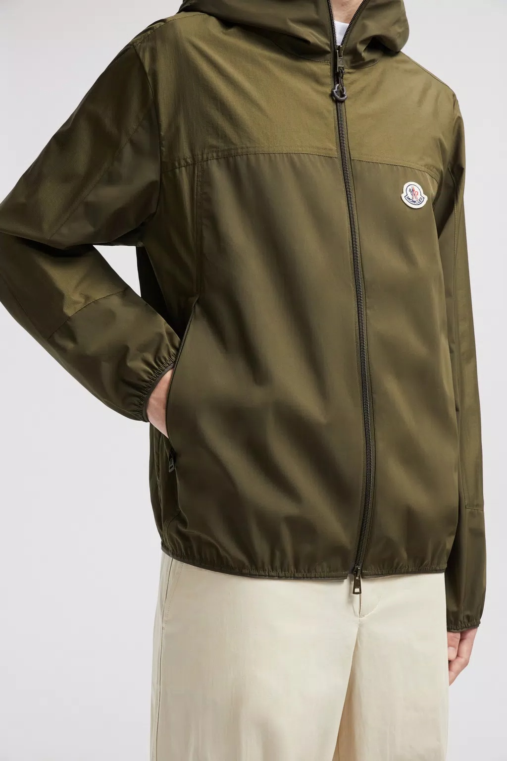 Moncler Kona Zip-up Windbreaker In Green