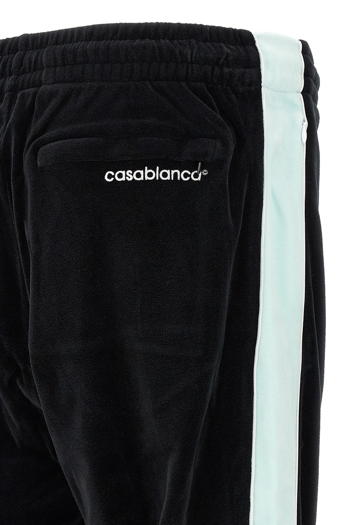 Casablanca Soft Fabric Trousers Featuring Side Stripe In Black