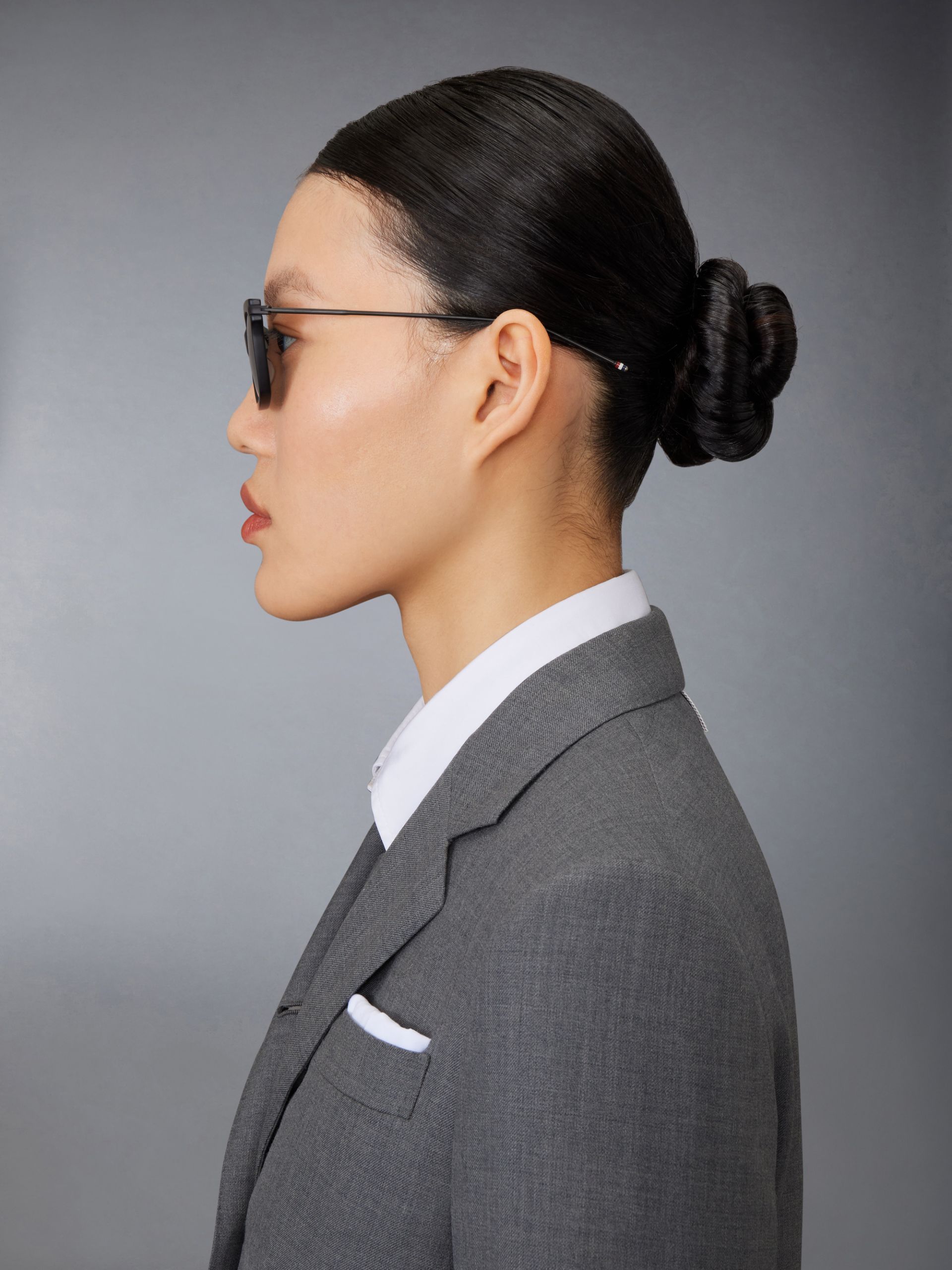 Thom Browne Eyewear Square Frame Glasses In Black