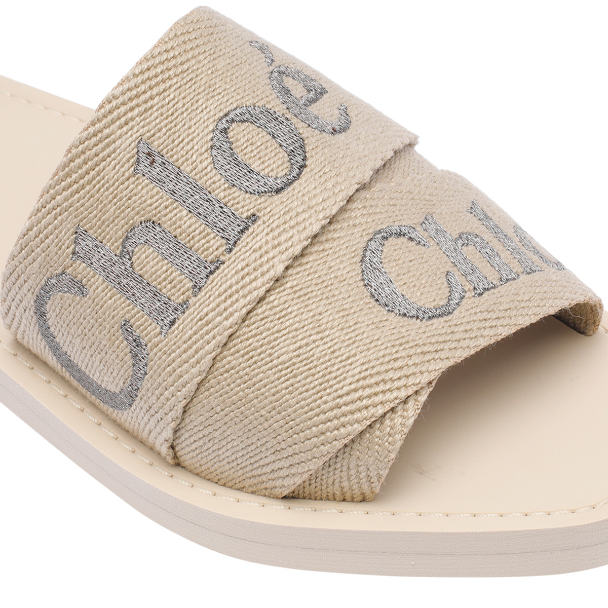 Chloé Woody Slides With Wide Soft Strap In Multicolor