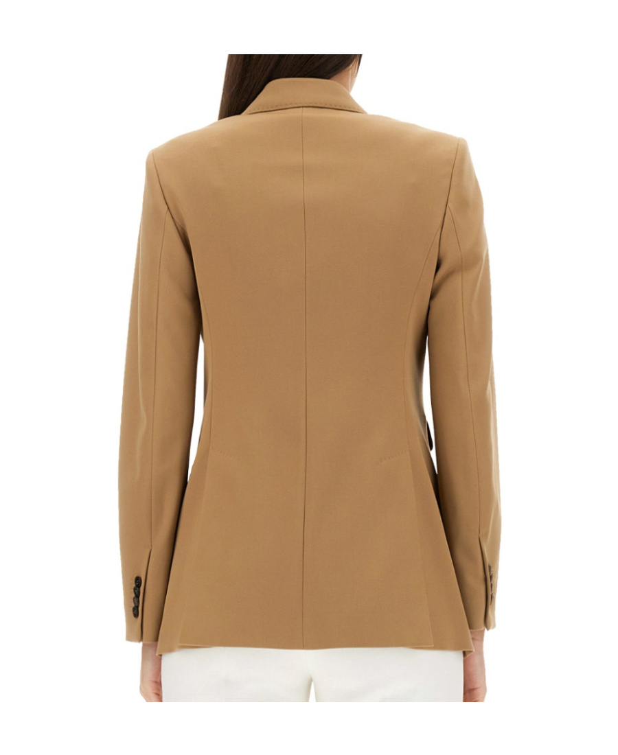 Max Mara Doublebreasted Longsleeved Blazer In Brown