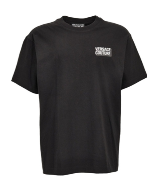 Versace Jeans Couture Logo Patch T-shirt In Black