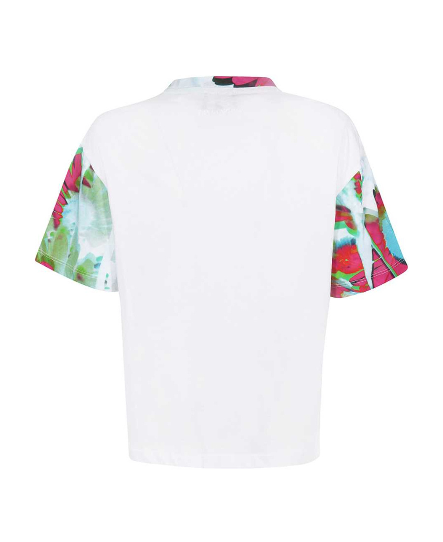 EMPORIO ARMANI ABSTRACT FLORAL-PRINT T-SHIRT