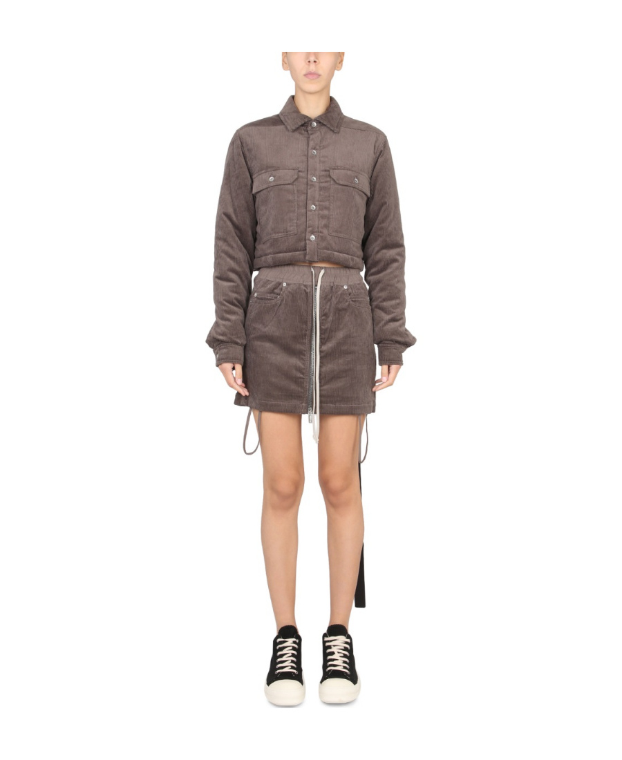 Rick Owens Drkshdw Tassel-detail Cropped Jacket In Black