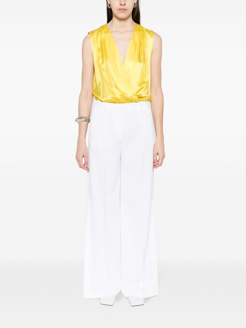 Pinko Sleeveless Jumpsuit In Yellow