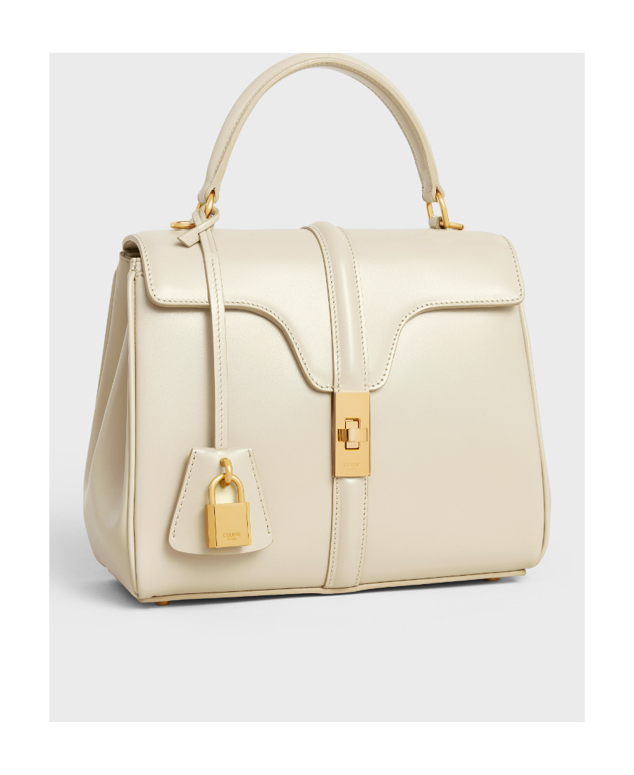 Celine Small Latch Handbag In Nude