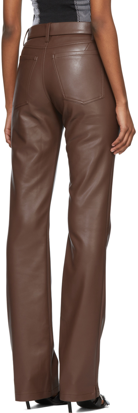 Misbhv Brown Logo Casual Pants In Brown