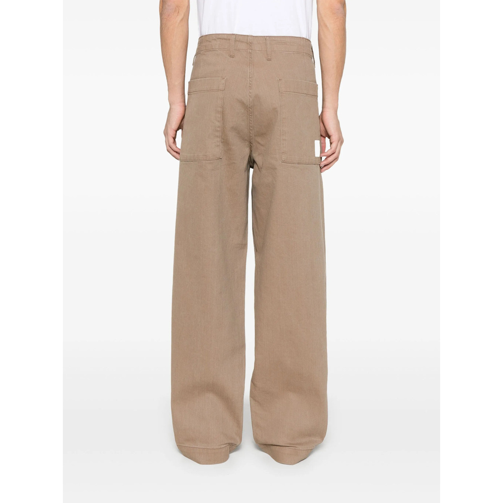 Emporio Armani Straight Trousers In Brown