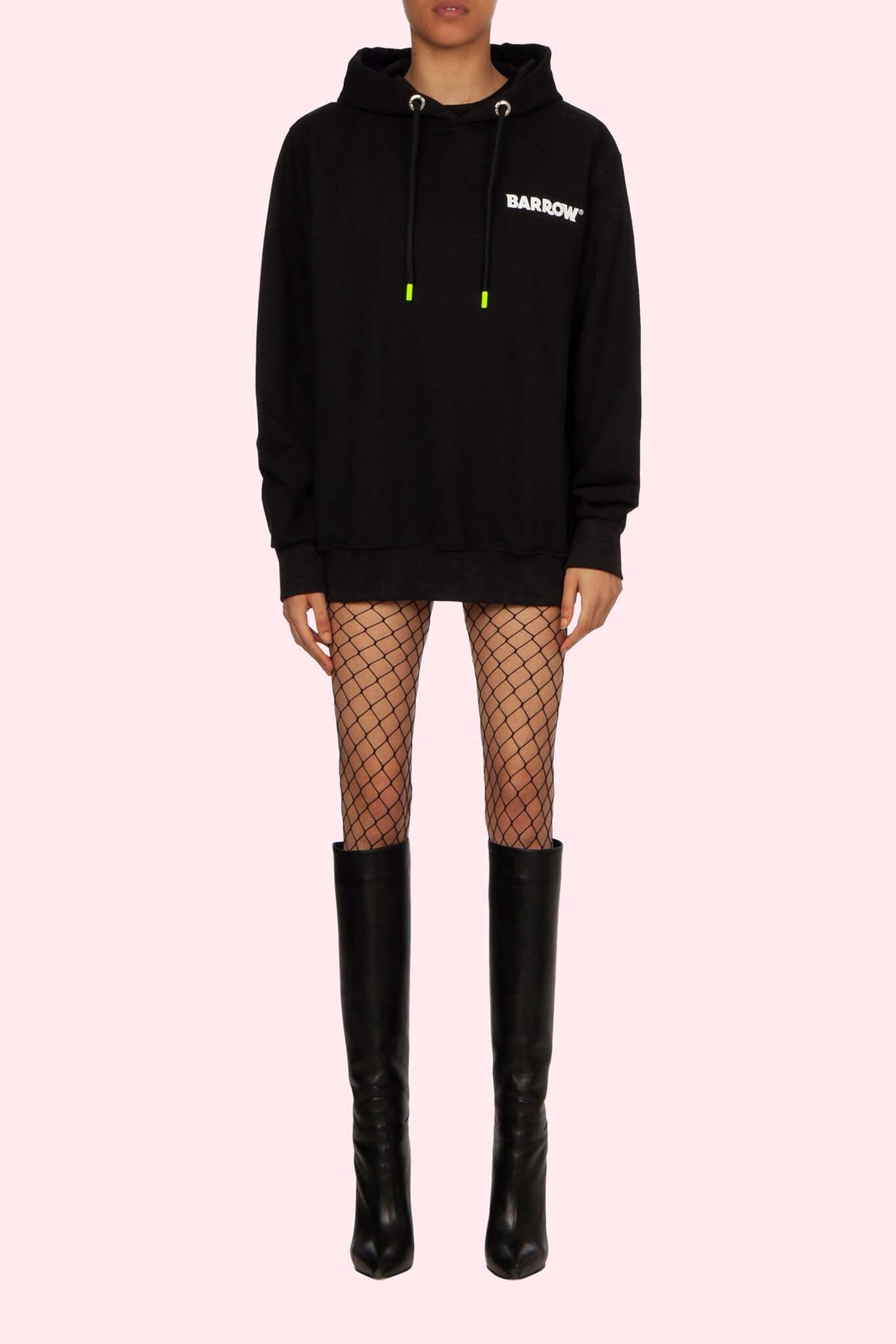 Barrow Logo-print Drawstring Hoodie In Black