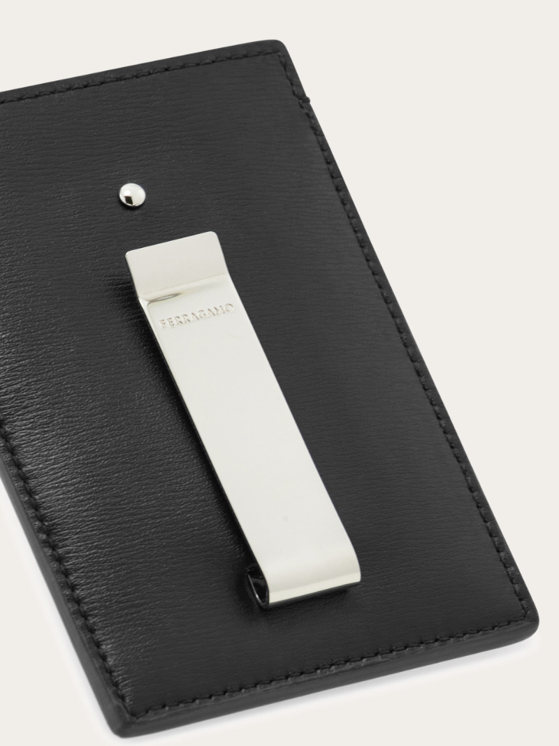 Ferragamo Credit Card Holder In Black