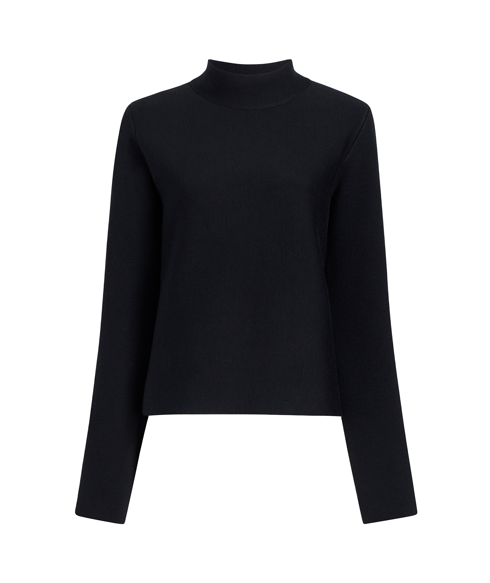 Khaite Calliope Mock Neck Wool-blend Top In Black