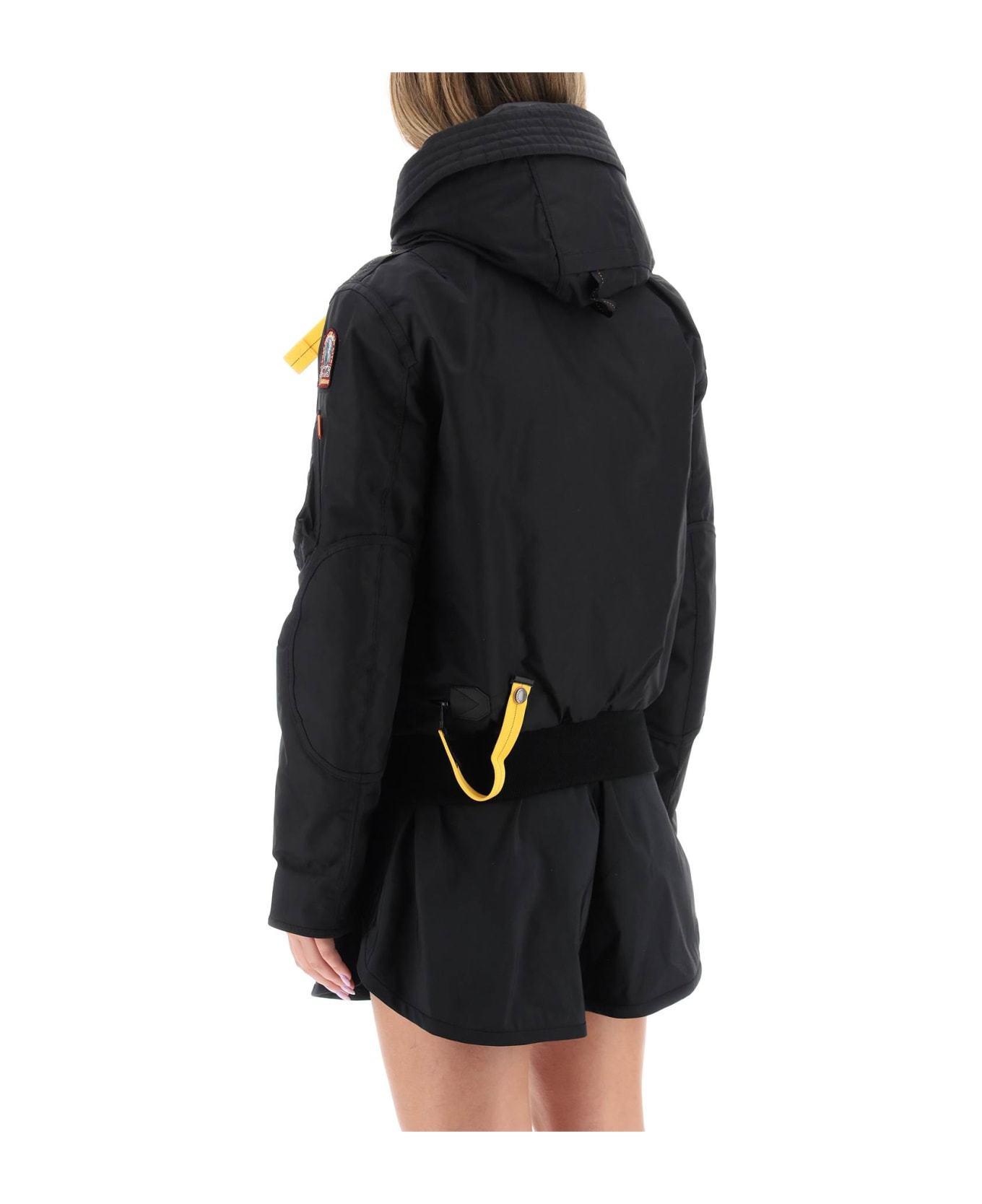 Shop Parajumpers Drawstring Hooded Down Jacket In Black