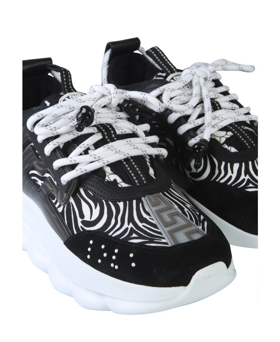 Versace Chain Reaction Shoes In White