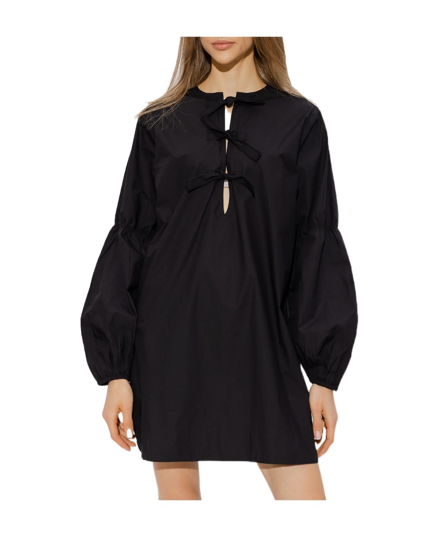 Ganni Sparkle Mini Dress In Black