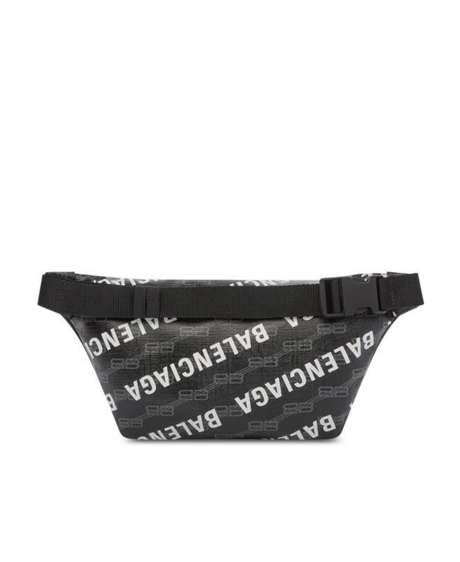 Balenciaga Logo-print Belt Bag In Black