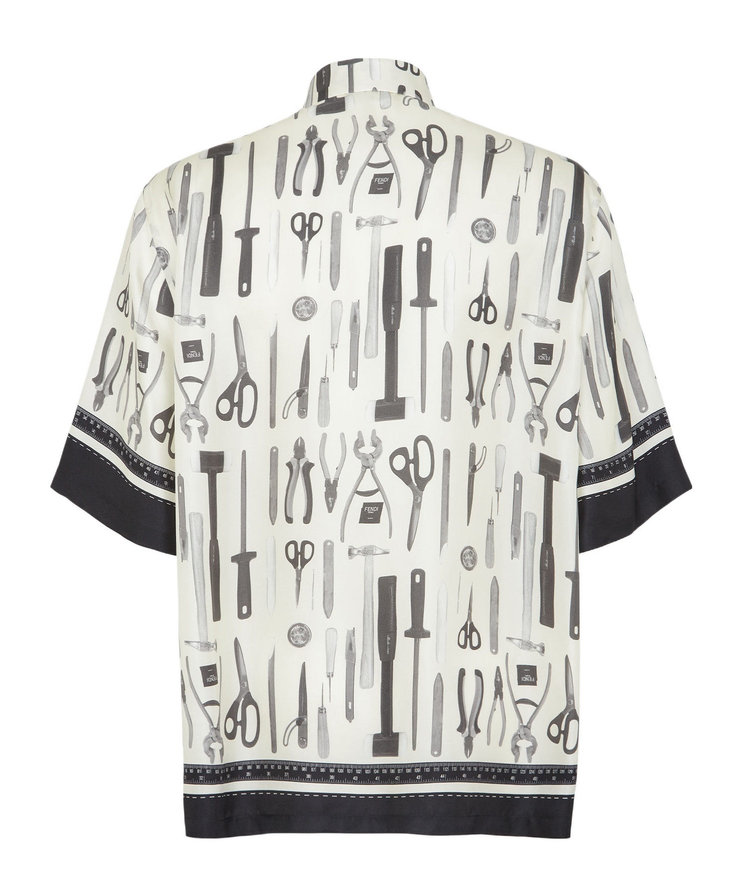 Fendi Multicolor Tools Print Shirt In White