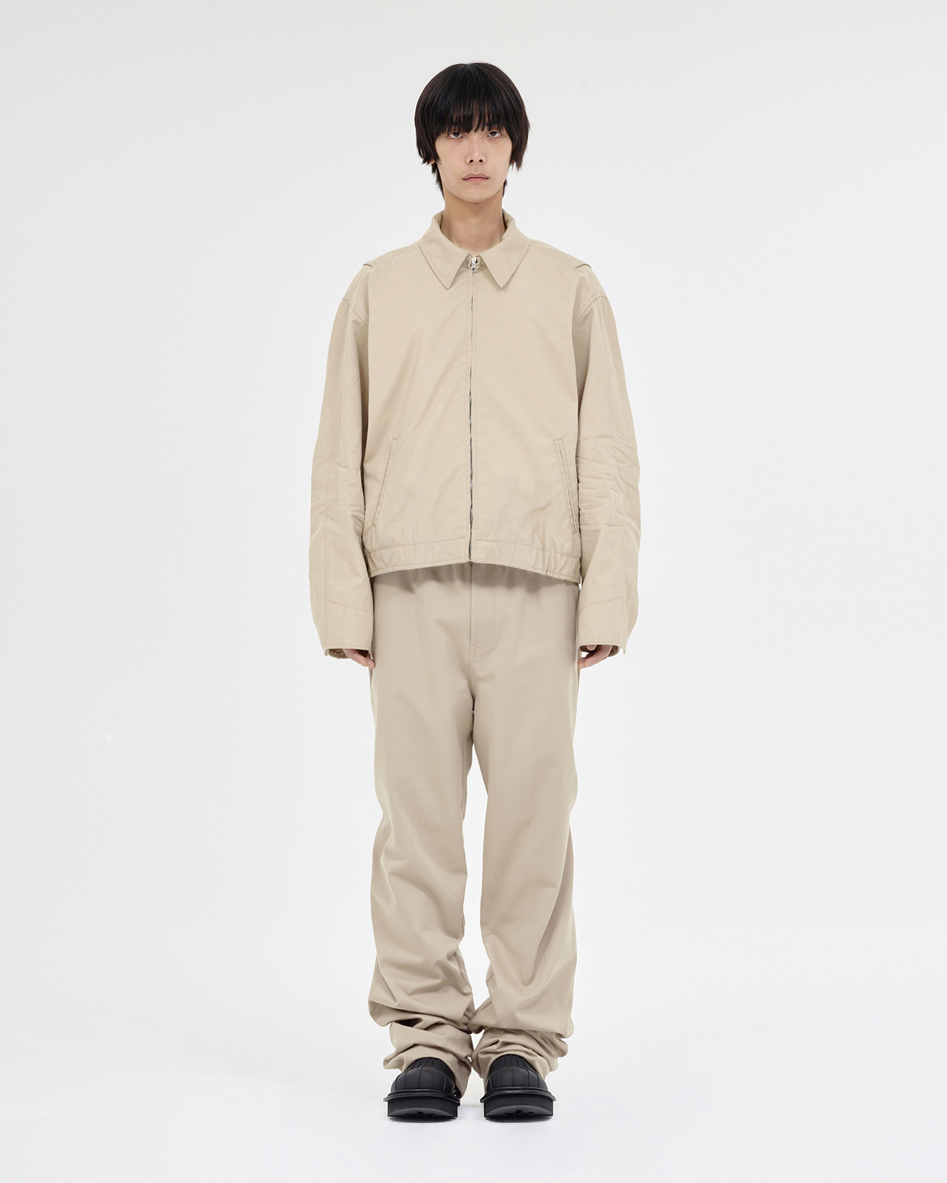 We11 Done Strap Pleated Casual Pants In Nude