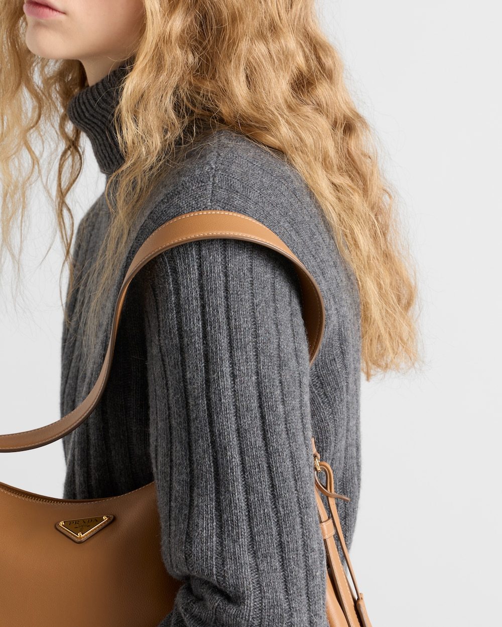 Prada Re-cashmere Turtleneck Sweater In Black