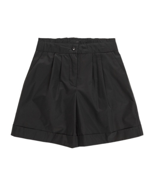 Moncler Curled Shorts In Black