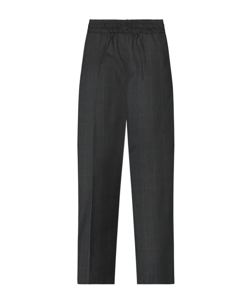 Isabel Marant Rope-drawn Wool Casual Trousers In Black